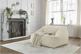 Бежов пуф от рипсено кадифе Lilibet – Bobochic Paris