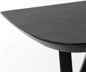 Матово черно конзолна маса от масивна акация 44x160 cm Quenza – Light &amp; Living