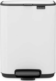 Кош за боклук Brabantia Bo Pedal 1010117, 4 л, Леко затваряне, Противоплъзгаща основа, Бял