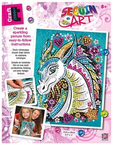 Sequin Art - Изкуство с пайети, CRAFT TEEN, Дракон