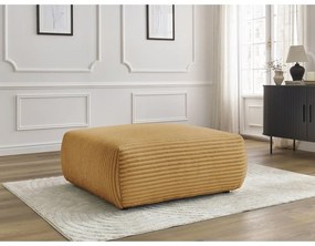 Табуретка от рипсено кадифе в цвят горчица Lucien – Bobochic Paris