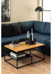 Масичка за кафе с дъбов плот в естествен цвят 60x90 cm Gila – Actona