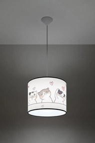 Бяло детско осветително тяло Puss – Sollux