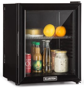 Klarstein Brooklyn 24, мини хладилник, със стъклена врата, LED осветление, рафтове