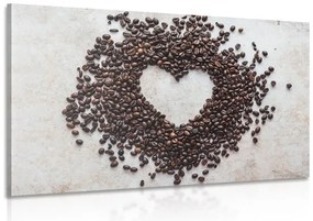 Картина на платно – Сърце от кафеени зърна