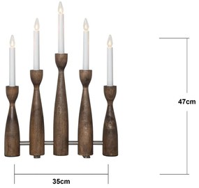 Коледна светлинна украса за контакт в тъмно естествен цвят Midja 2.0 – Star Trading