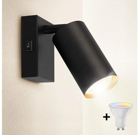 Brilagi -LED Димируемо стенно точково осветително тяло SELE 1xGU10/6,5W/230V черно/златисто