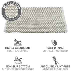 Бежов текстилен килим за баня 50x80 cm Covelo – Wenko