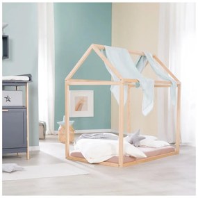 Къща детско легло в естествен цвят 70x140 cm Montessori – Roba