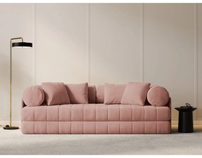 Розов кадифен сгъваем диван 206 cm Kemi – Cosmopolitan Design