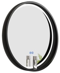 Кръгло LED огледало за баня с нагревател, 60см, Inter Ceramic, ICL 1857B-60