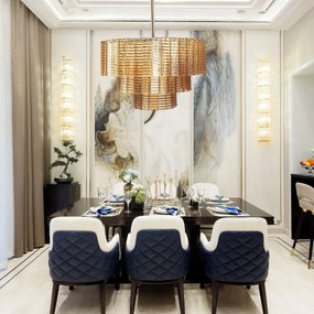 Висящо Таванно Осветление APP1677-8CP Кафяво