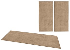 Комплект от 3 кафяви пътеки Pure - Hanse Home
