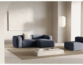 Сиво-син ъглов диван от рипсено кадифе (десен ъгъл) Bergano – Cosmopolitan Design