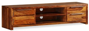 243945 vidaXL ТВ шкаф, твърдо акациево дърво, 120x30x30 cм