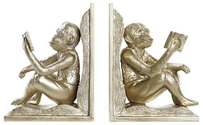 Raamatutugi DKD Home Decor Шампанско Смола Колониален Маймуна (13 x 12 x 17,5 cm)