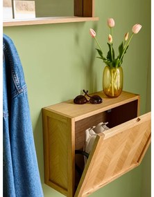 Стенна етажерка за обувки от дъб рибена кост - Hübsch