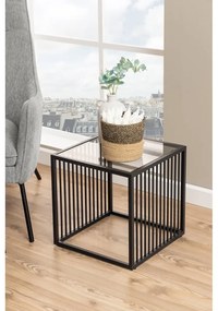 Маса за съхранение със стъклен плот 40x40 cm Strington - Actona