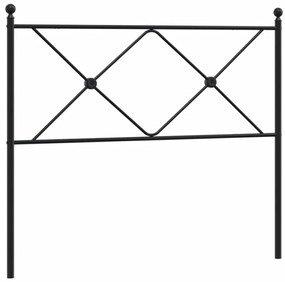 376532 vidaXL Метална табла за глава, черна, 107 см