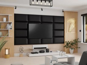 Тапициран стенен панел 84x42-Black derma