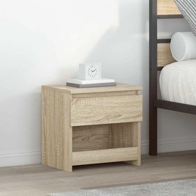 803450 vidaXL Нощни шкафчета, 2 бр, дъб сонома, 40x30x39 см, инженерно дърво