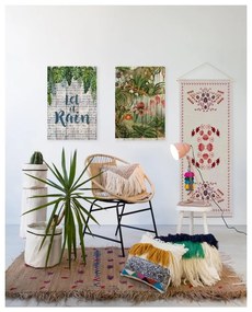 Декорация за стена от борова дървесина , 60 x 40 cm Jungle Flowers - Madre Selva