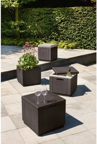 Тъмносива градинска табуретка Cube – Keter