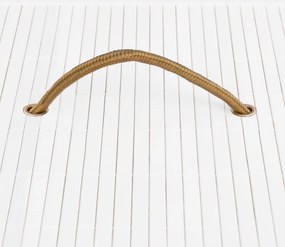 Бамбуков кош за пране, бял, 72 л