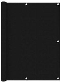 Sonata Балконски параван, черен, 120x400 см, оксфорд плат