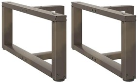 4013015 vidaXL Крака за масичка за кафе, Т-образни, 2 бр., черни, 60x25x(30-31) см, стомана