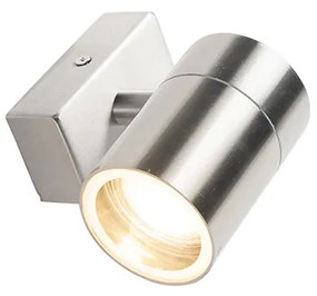Външна стенна лампа стомана GU10 50mm IP44 - Solo