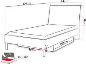 Легло Radge 3-сиво