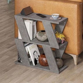 Помощна маса Lazena TopMebel от меламин в ретро сив цвят 60x22x57cm