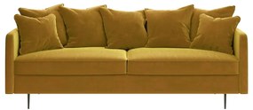 Меденожълт кадифен диван , 214 cm Esme - Ghado