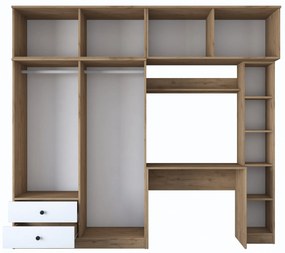 Учебна спалня BA122, цвят Орех Бял