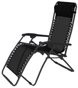 подплатен къмпинг стол Non gravity Черен 95 x 65 x 106 cm