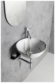 Черна стоманена стенна стойка за умивалник 42x7 cm Tetris – Sapho