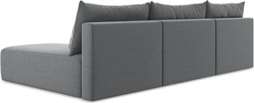 Сив кадифен сгъваем/с място за съхранение ъглов диван (U форма) Kalena – Makamii