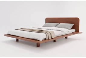 Двойно легло от букова дървесина 200x200 см в кафяв цвят Japandic - Skandica