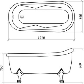Вана Sanitec Retro-White