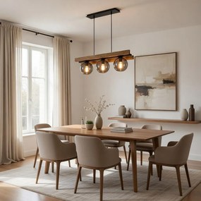 Пендел БРАВА, орех/сив, 3xE27