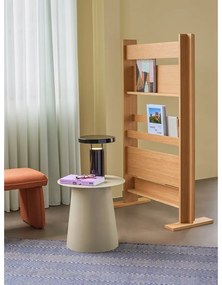 Черна LED затъмняваща се настолна лампа с метален абажур (височина 28 cm) BringMe – Hübsch