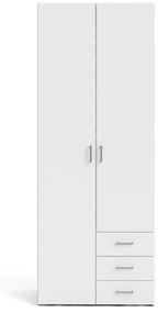 Бял гардероб 78x200 cm Space - Tvilum