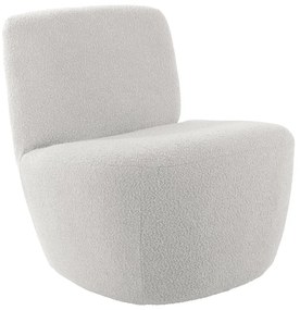 Бяло кресло от плат букле Ada – Leitmotiv