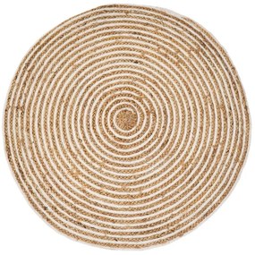 Кръгъл килим от юта в естествен цвят ø 100 cm Natur - Casa Selección