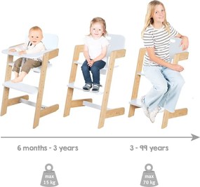 Бял стол за хранене Nature UP – Roba