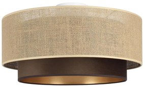 Плафон SARTA 1xE27/60W/230V Ø 45 см кафяв/юта