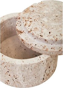 Декоративна каменна кутия за съхранение в естествен цвят ø 14x8 cm Tibor – Premier Housewares