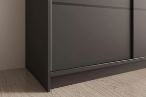 Гардероб Naldo 150 с плъзгащи врати - Черен