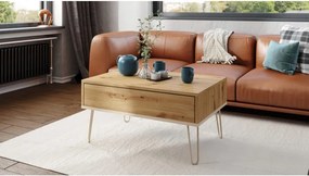 ХЕАРПИН С-90 Дъб Артисан/Бежов (Шампанско) - МОДЕРНА МАСА С ПОВДИГАЩ СЕ ПЛОТ + ОТДЕЛЕНИЕ ЗА СЪХРАНЕНИЕ + РАФТ